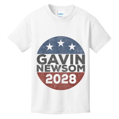 Gavin 2028 Retro Gavin Newsom For President 2028 Kids T-Shirt