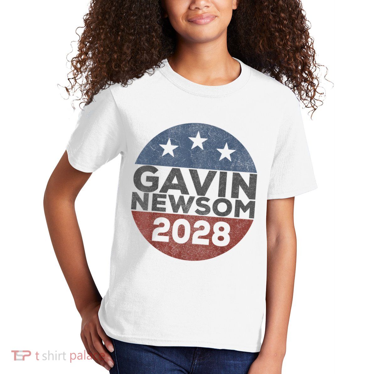 Gavin 2028 Retro Gavin Newsom For President 2028 Kids T-Shirt