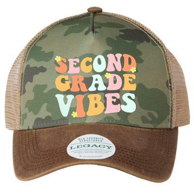 Grade 2 Teachers Students Hippie Second Grade Vibes Gift Legacy Tie Dye Trucker Hat