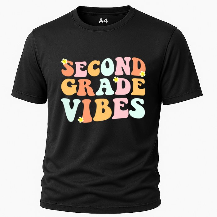 Grade 2 Teachers Students Hippie Second Grade Vibes Gift Cooling Performance Crew T-Shirt