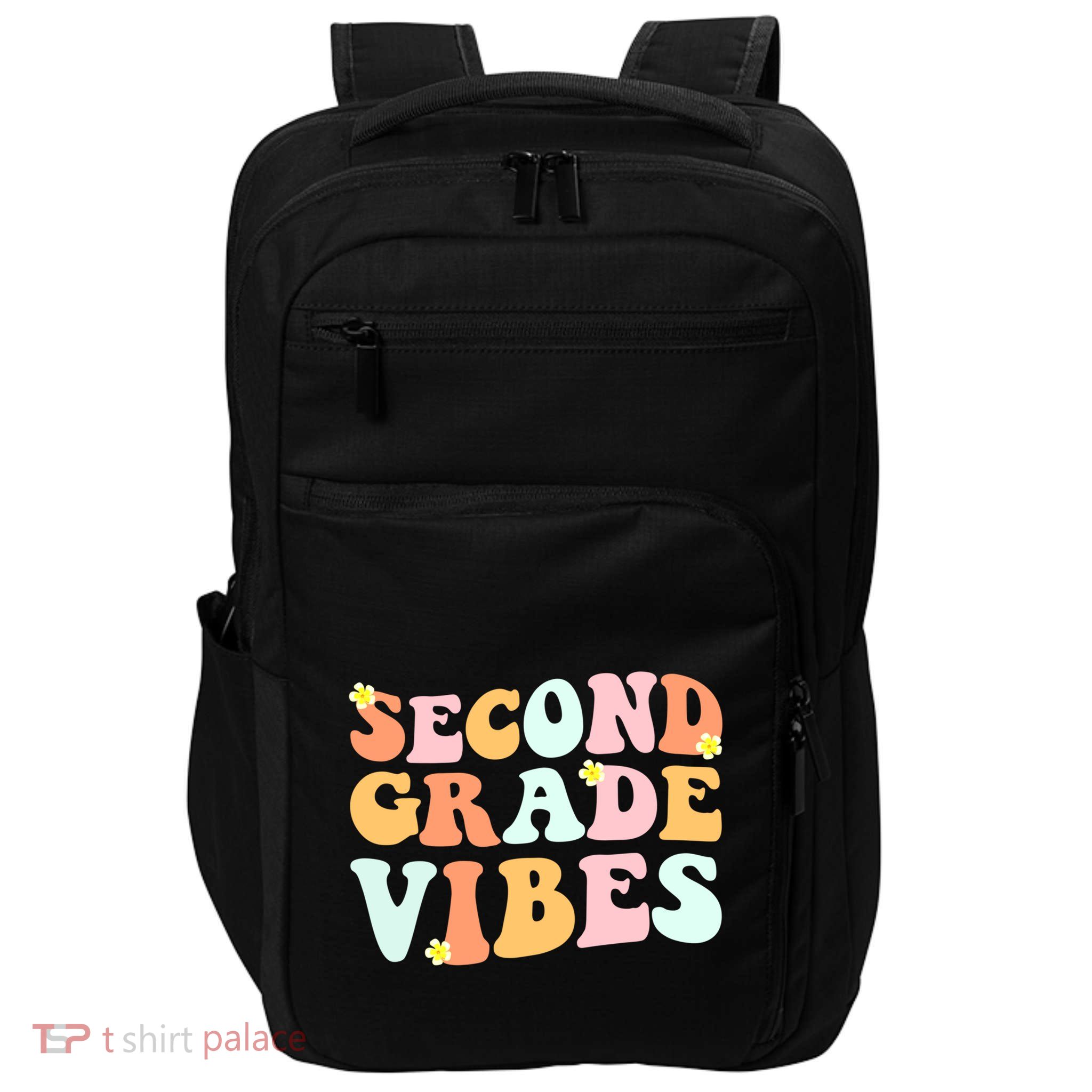 Grade 2 Teachers Students Hippie Second Grade Vibes Gift Impact Tech Backpack
