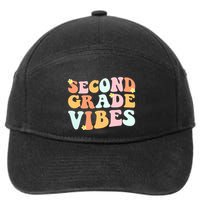 Grade 2 Teachers Students Hippie Second Grade Vibes Gift 7-Panel Snapback Hat