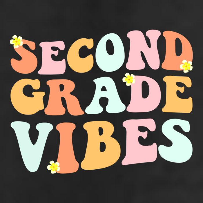 Grade 2 Teachers Students Hippie Second Grade Vibes Gift Adult Drive Performance Visor