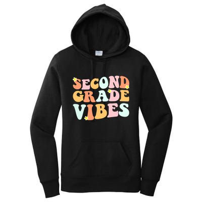 Grade 2 Teachers Students Hippie Second Grade Vibes Gift Women's Pullover Hoodie