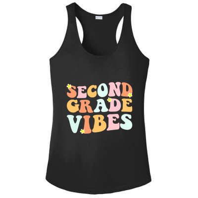Grade 2 Teachers Students Hippie Second Grade Vibes Gift Ladies PosiCharge Competitor Racerback Tank