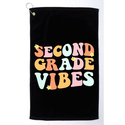 Grade 2 Teachers Students Hippie Second Grade Vibes Gift Golf Towel