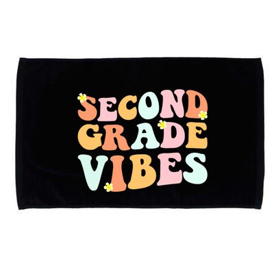 Grade 2 Teachers Students Hippie Second Grade Vibes Gift Microfiber Hand Towel
