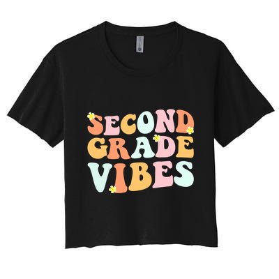 Grade 2 Teachers Students Hippie Second Grade Vibes Gift Crop Top