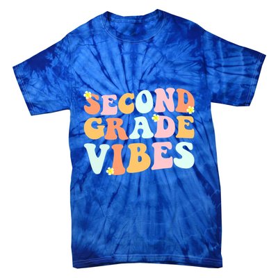 Grade 2 Teachers Students Hippie Second Grade Vibes Gift Tie-Dye T-Shirt
