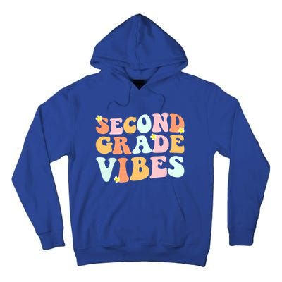 Grade 2 Teachers Students Hippie Second Grade Vibes Gift Tall Hoodie