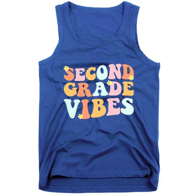 Grade 2 Teachers Students Hippie Second Grade Vibes Gift Tank Top
