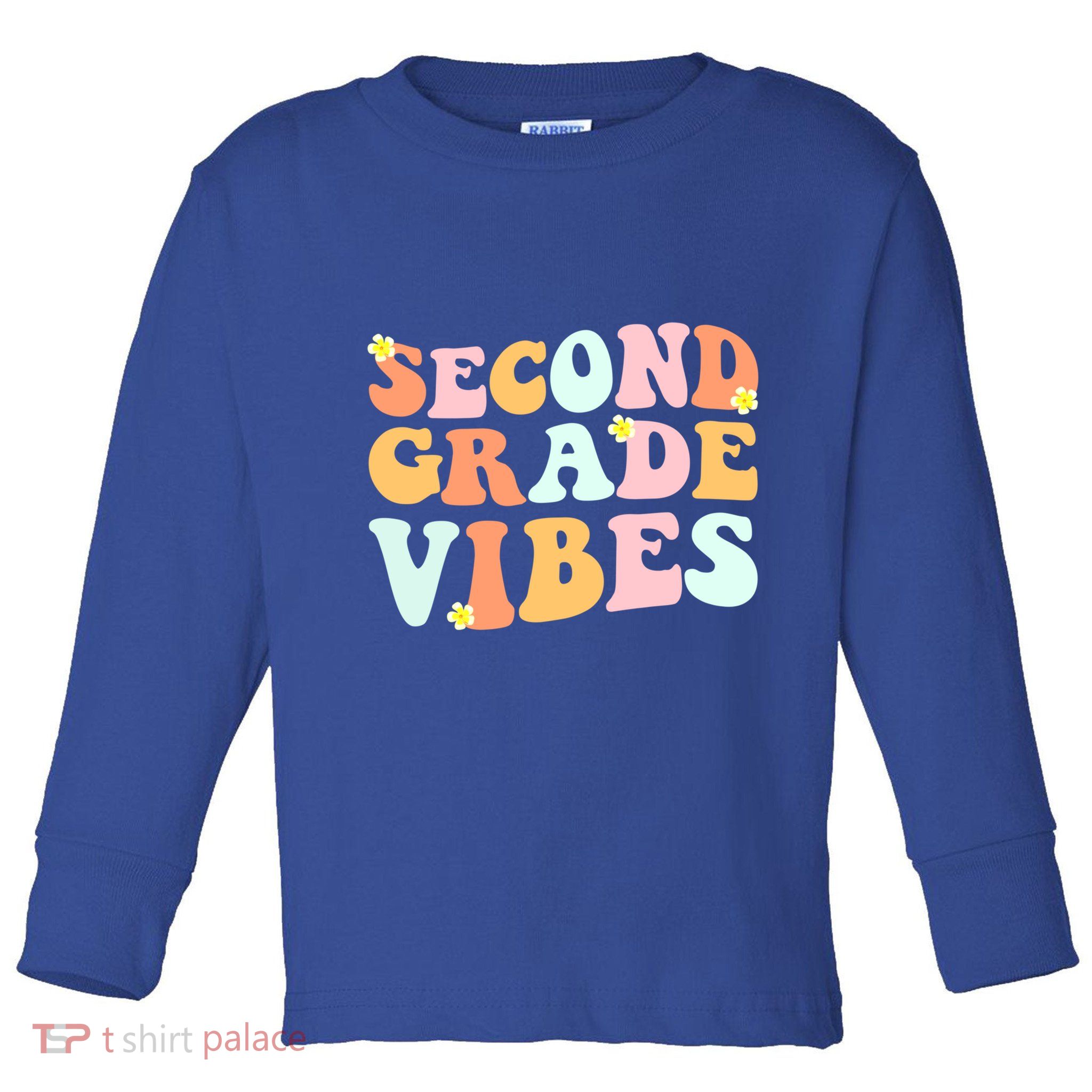 Grade 2 Teachers Students Hippie Second Grade Vibes Gift Toddler Long Sleeve Shirt