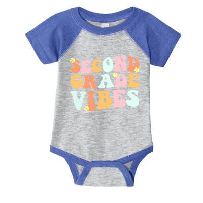 Grade 2 Teachers Students Hippie Second Grade Vibes Gift Infant Baby Jersey Bodysuit