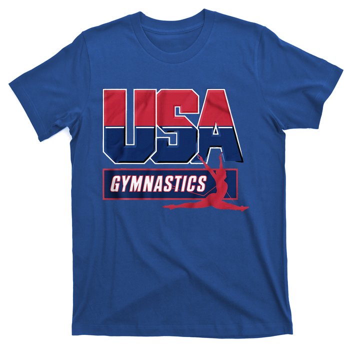 Gymnastics 2024 Us Flag Patriotic American Sports Fan Usa T-Shirt