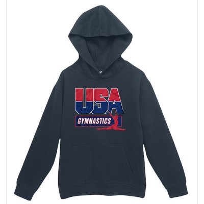 Gymnastics 2024 Us Flag Patriotic American Sports Fan Usa Urban Pullover Hoodie