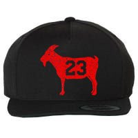 GOAT 23 Vintage Red Wool Snapback Cap