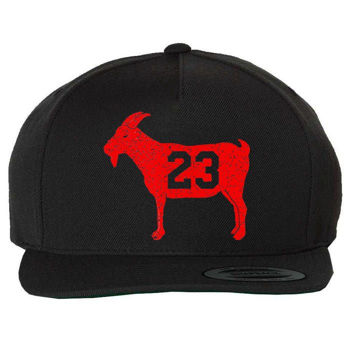 GOAT 23 Vintage Red Wool Snapback Cap