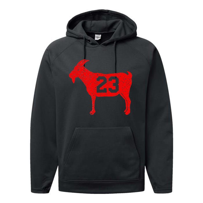 GOAT 23 Vintage Red Performance Fleece Hoodie