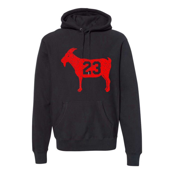 GOAT 23 Vintage Red Premium Hoodie