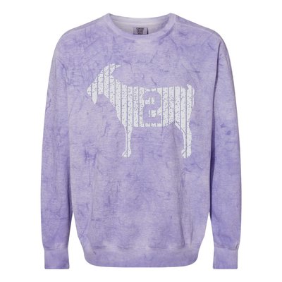 GOAT 2 Vintage football lovers  Colorblast Crewneck Sweatshirt