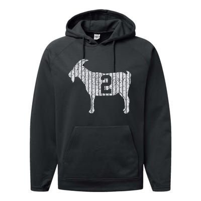 GOAT 2 Vintage football lovers  Performance Fleece Hoodie