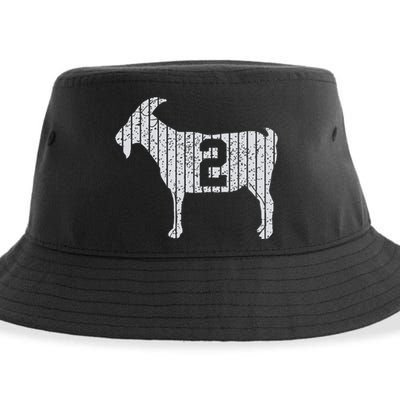 GOAT 2 Vintage football lovers  Sustainable Bucket Hat