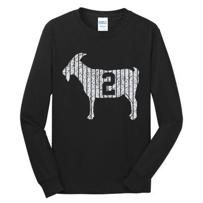 GOAT 2 Vintage football lovers  Tall Long Sleeve T-Shirt