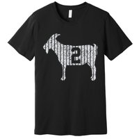 GOAT 2 Vintage football lovers  Premium T-Shirt