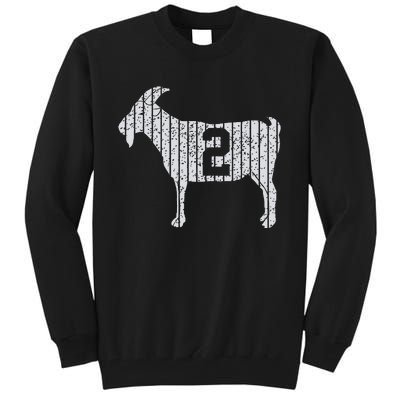 GOAT 2 Vintage football lovers  Tall Sweatshirt