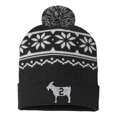 GOAT 2 Vintage football lovers  USA-Made Snowflake Beanie