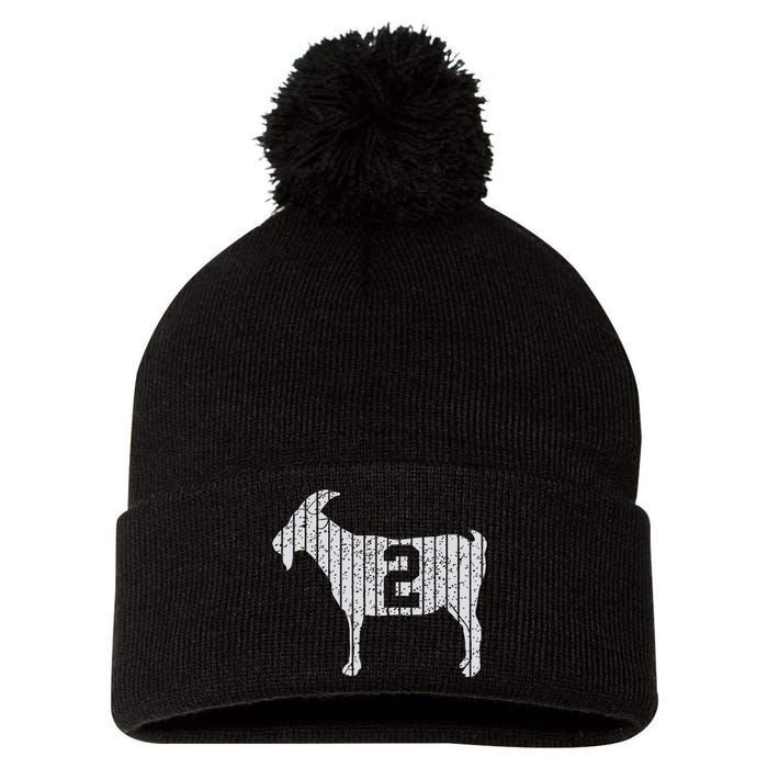 GOAT 2 Vintage football lovers  Pom Pom 12in Knit Beanie