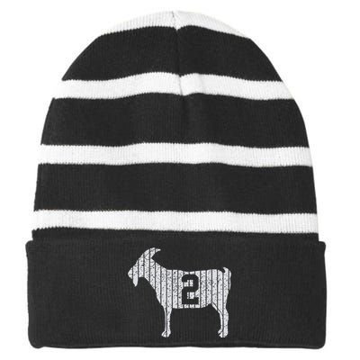 GOAT 2 Vintage football lovers  Striped Beanie with Solid Band