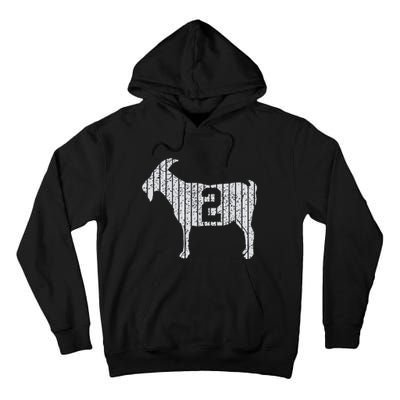 GOAT 2 Vintage football lovers  Tall Hoodie