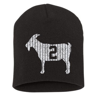 GOAT 2 Vintage football lovers  Short Acrylic Beanie