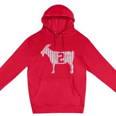 GOAT 2 Vintage football lovers  Premium Pullover Hoodie