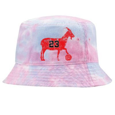 Goat 23 Vintage Greatest Of All Time Tie-Dyed Bucket Hat