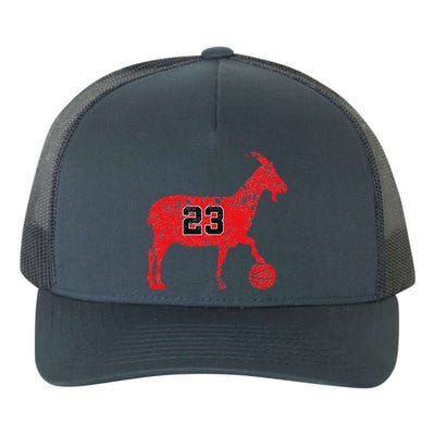 Goat 23 Vintage Greatest Of All Time Yupoong Adult 5-Panel Trucker Hat