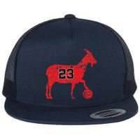 Goat 23 Vintage Greatest Of All Time Flat Bill Trucker Hat