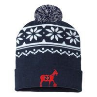 Goat 23 Vintage Greatest Of All Time USA-Made Snowflake Beanie