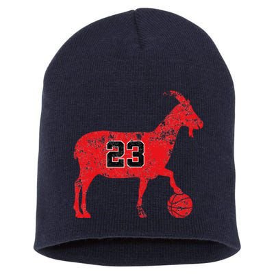 Goat 23 Vintage Greatest Of All Time Short Acrylic Beanie