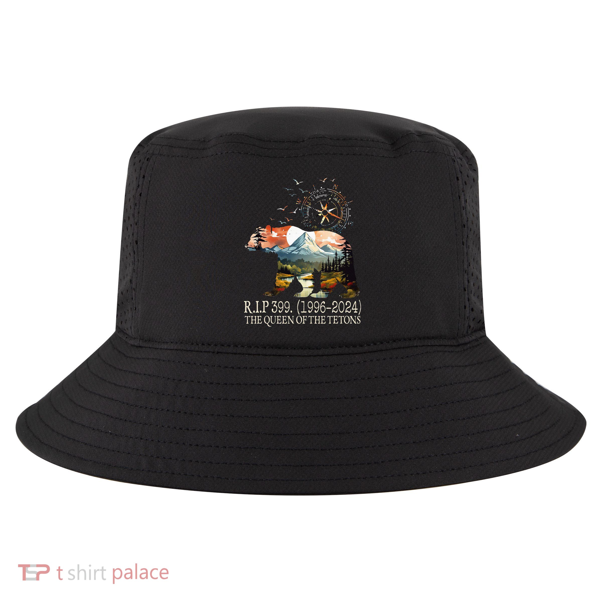 Grizzly 399 28 Years Old Memory The Queen Of The Tetons Cool Comfort Performance Bucket Hat