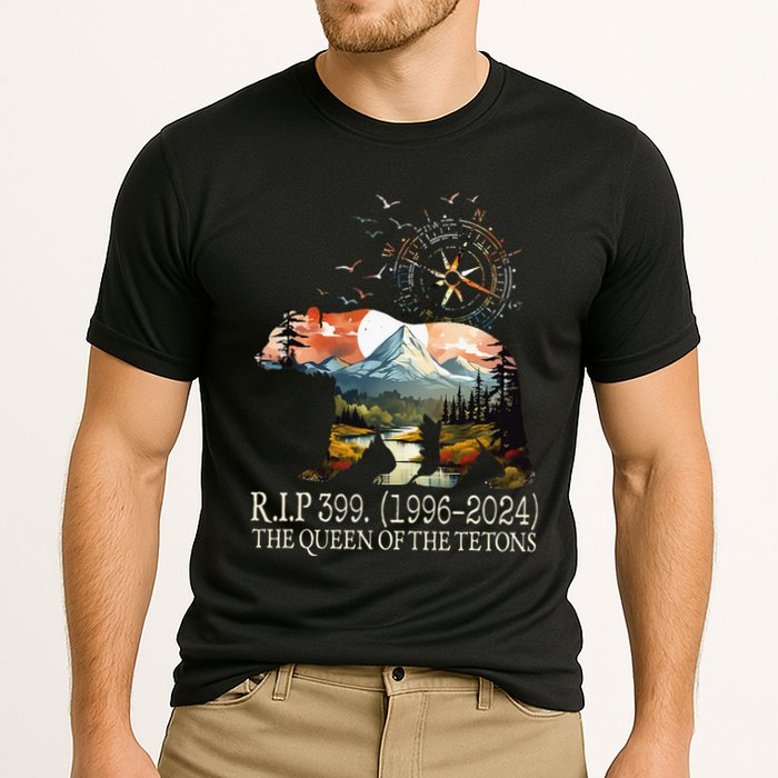 Grizzly 399 28 Years Old Memory The Queen Of The Tetons Performance Shirt
