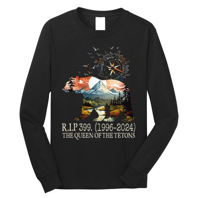 Grizzly 399 28 Years Old Memory The Queen Of The Tetons Long Sleeve Shirt