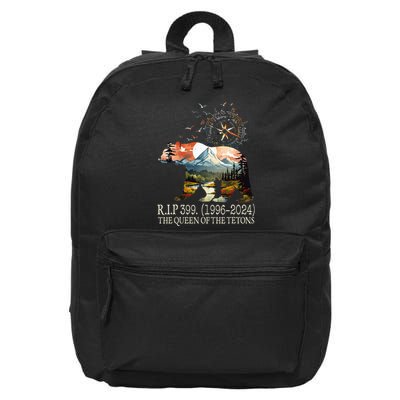 Grizzly 399 28 Years Old Memory The Queen Of The Tetons 16 in Basic Backpack