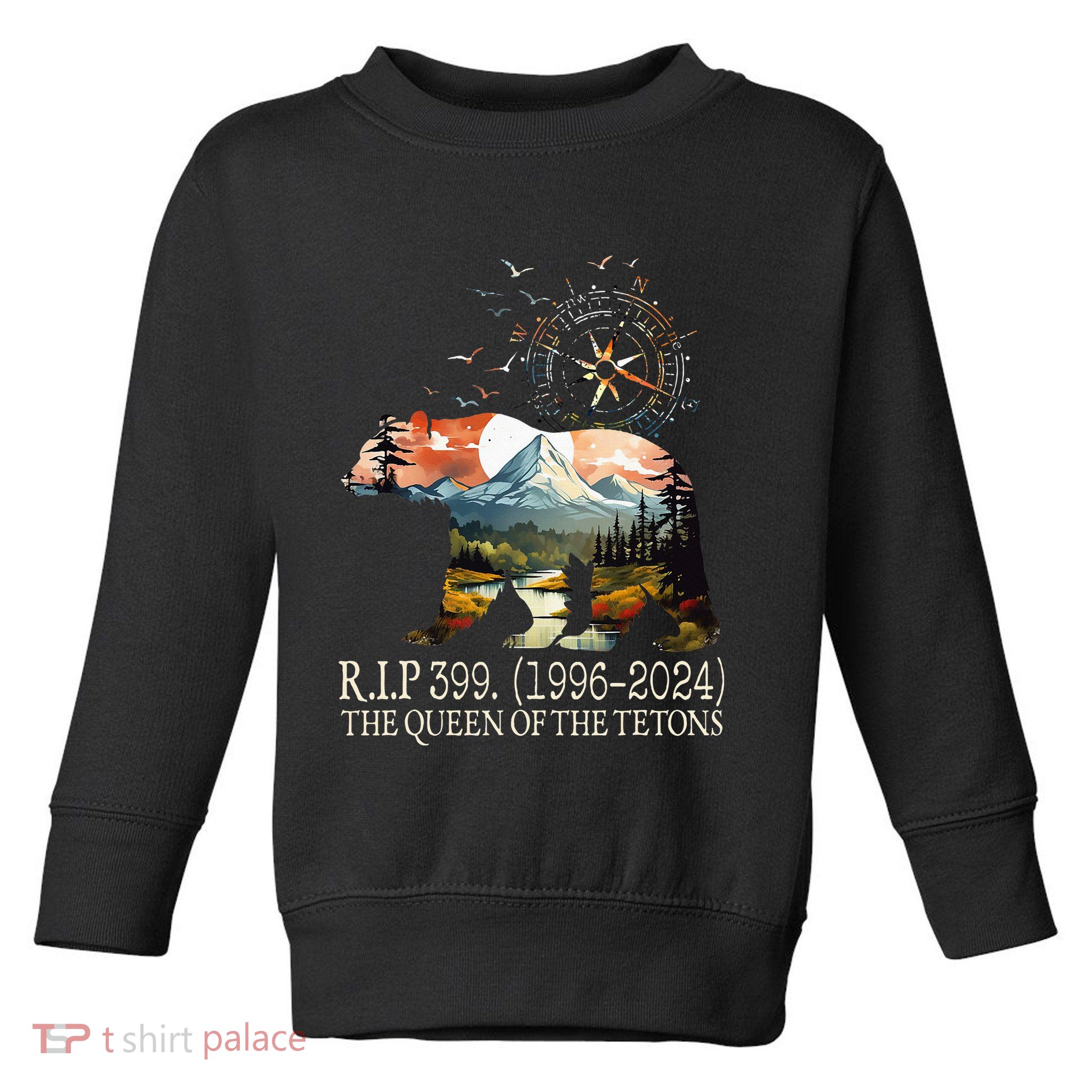 Grizzly 399 28 Years Old Memory The Queen Of The Tetons Toddler Sweatshirt
