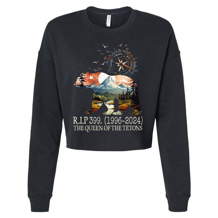 Grizzly 399 28 Years Old Memory The Queen Of The Tetons Cropped Pullover Crew