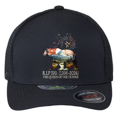 Grizzly 399 28 Years Old Memory The Queen Of The Tetons Flexfit Unipanel Trucker Cap