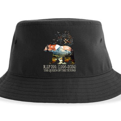 Grizzly 399 28 Years Old Memory The Queen Of The Tetons Sustainable Bucket Hat