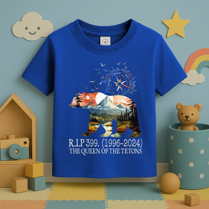 Grizzly 399 28 Years Old Memory The Queen Of The Tetons Toddler T-Shirt