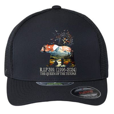 Grizzly 399 28 Years Old Memory The Queen Of The Tetons Flexfit Unipanel Trucker Cap